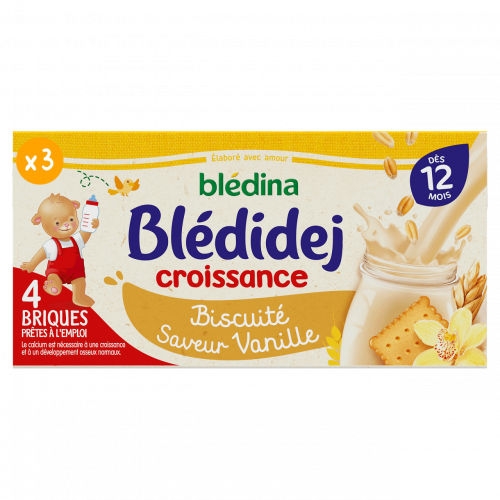Blédidej - Croissance Biscuité saveur Vanille - Lot x3