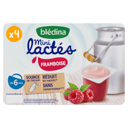 Mini Lactés Framboise - Lot x4-des 6mois