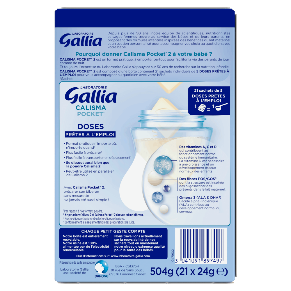Gallia Caslima Pocket 2ème âge DOS