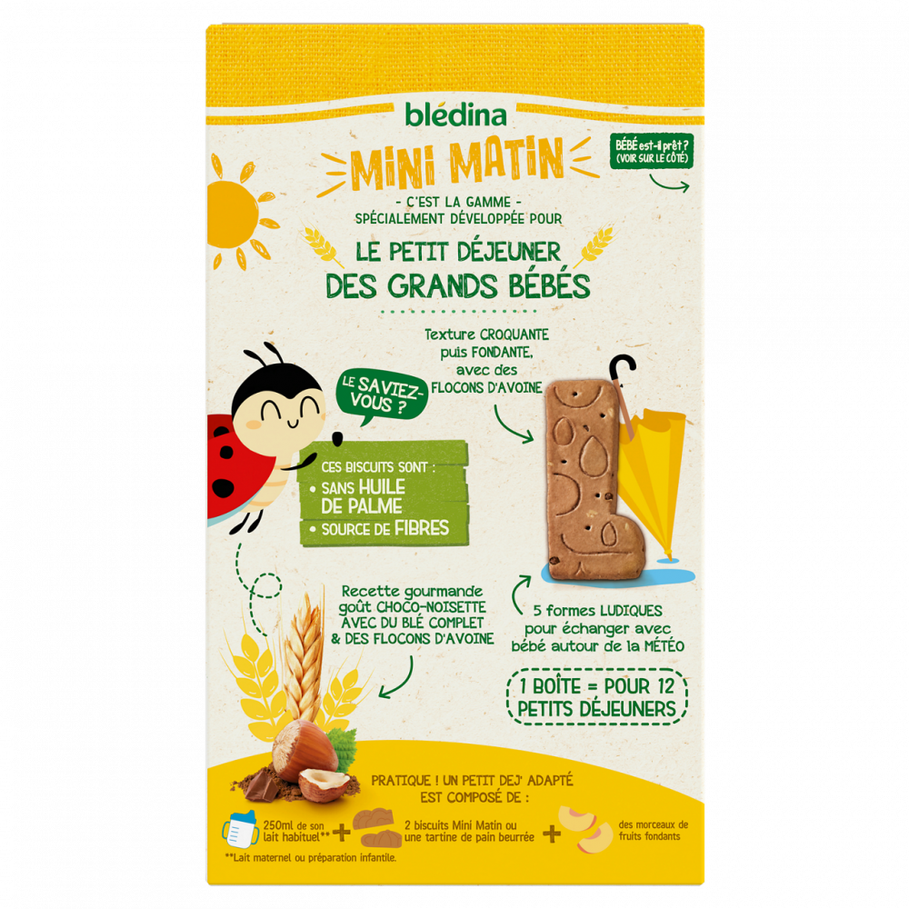 Mini Matin - Biscuit Multicéréales Pépites de Chocolat - Lot x2 DOS