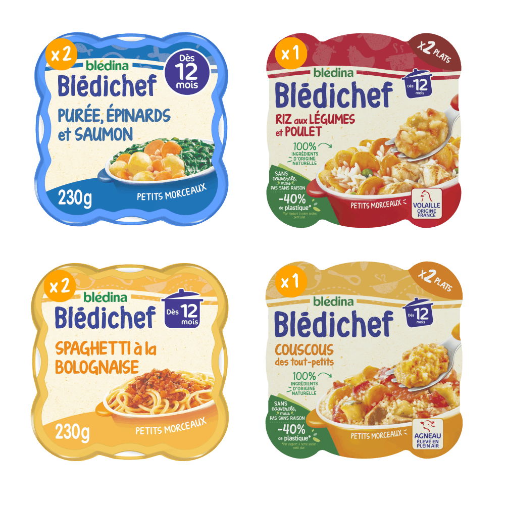 Blédichef - Lot Multi-variétés x8 midi dès 12 mois