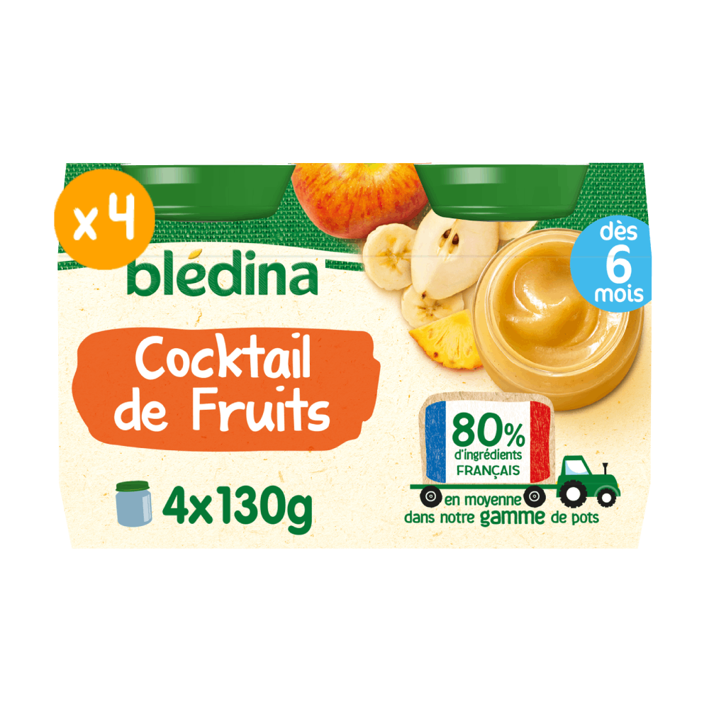 Petits pots Blédina - Cocktail de Fruit DEVANT
