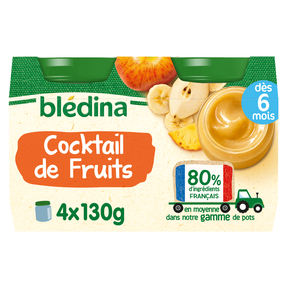 Petits pots Blédina - Lot Multi-variétés fruits x4