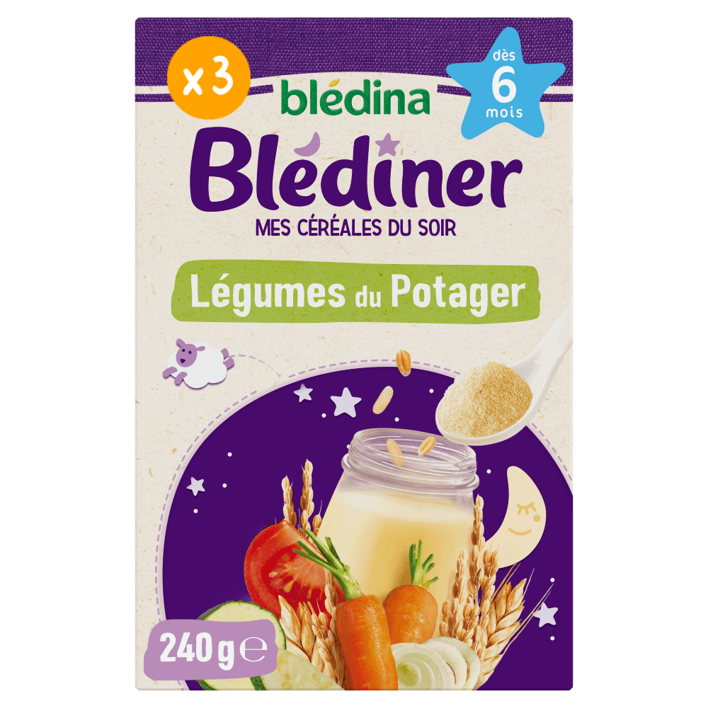 Lait et céréales bébé dès 6 mois saveur vanille Blédidej BLEDINA
