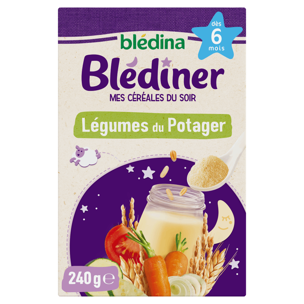 BLEDINA : Blédîner - Céréales lactées légumes dès 12 mois