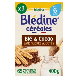Lot x3 - Blédine Blé et Cacao - dès 6 mois DEVANT