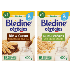 Blédine - Blé, Cacao et Multi-céréales - Lot x2