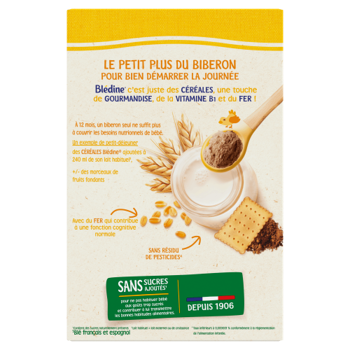 BLEDINA : Blédine - Céréales en poudre vanille dès 12 mois - chronodrive