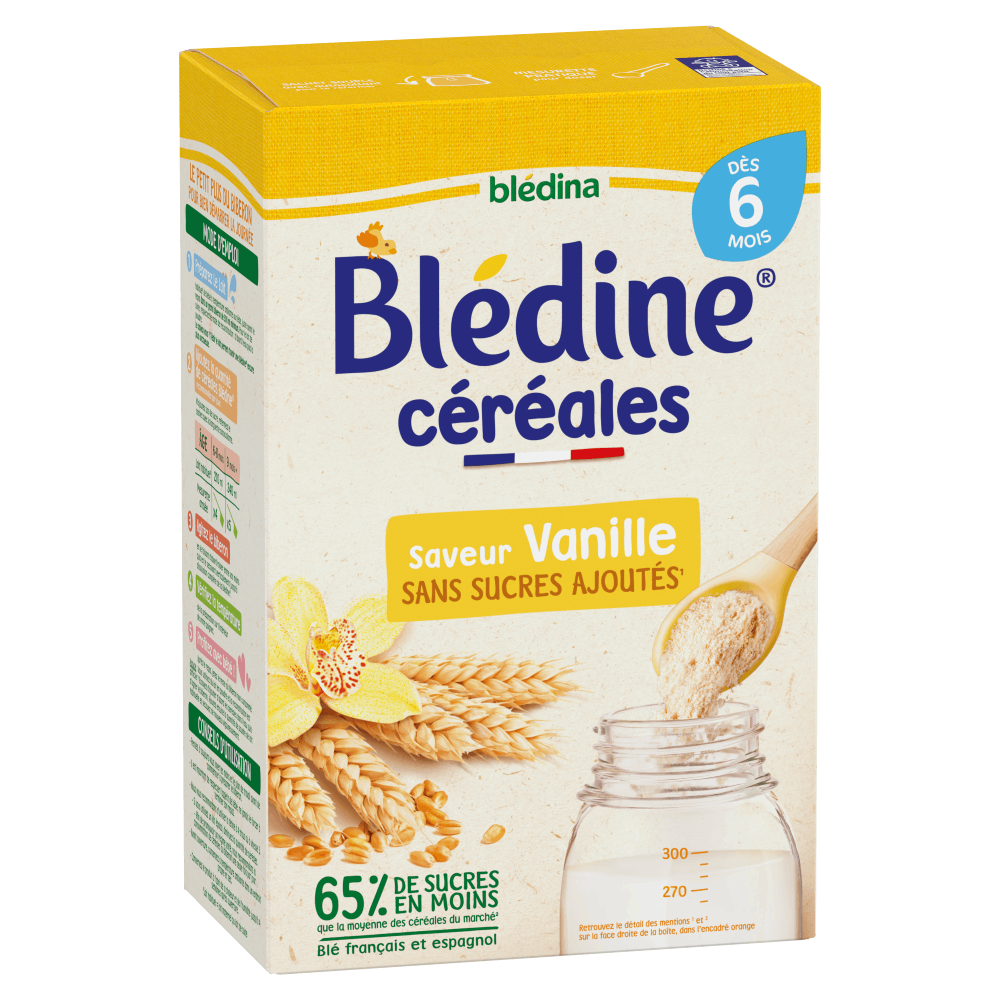 Blédidej Céréales au lait saveur vanille dès 6 mois BLEDINA, les 2 briques  de 250ml - Super U, Hyper U, U Express 
