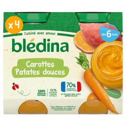 Petits pots Blédina - Carottes Patates douces - Lot x 4