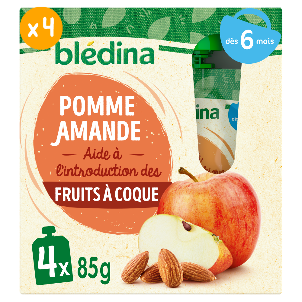 Gourdes Fruitées Pomme et Amande - Lot x4