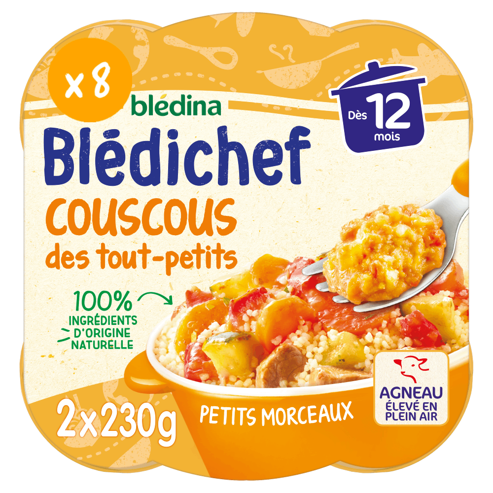 Blédichef - Couscous des tout petits - Lot x8