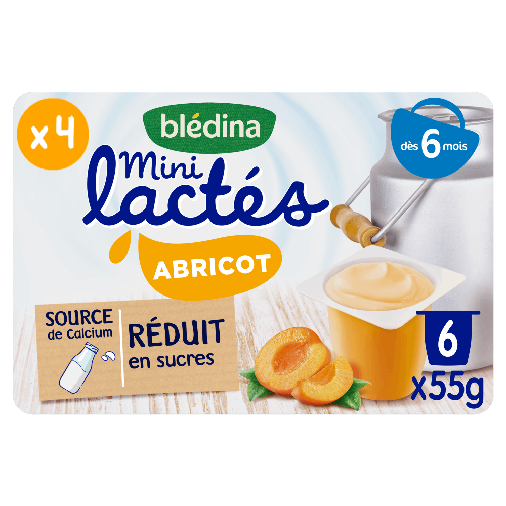 Mini Lactés Abricot - Lot x4