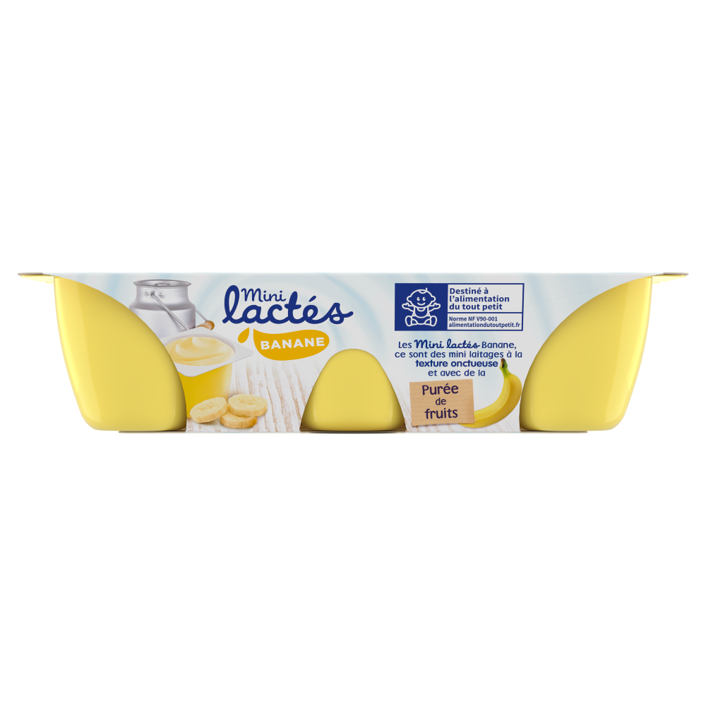 Mini Lactés - Lot Multi-variétés Banane, Fraise et Poire x6
