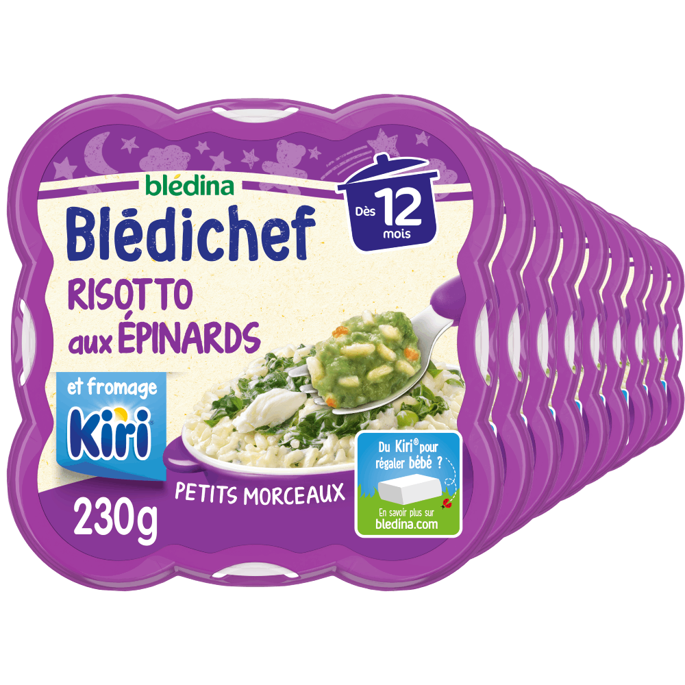 Blédichef - Risotto aux Epinards et fromage Kiri® - Lot x9