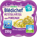 Blédichef - Petites Pâtes aux Poireaux et fromage Kiri® - 250g - dès 15 mois
