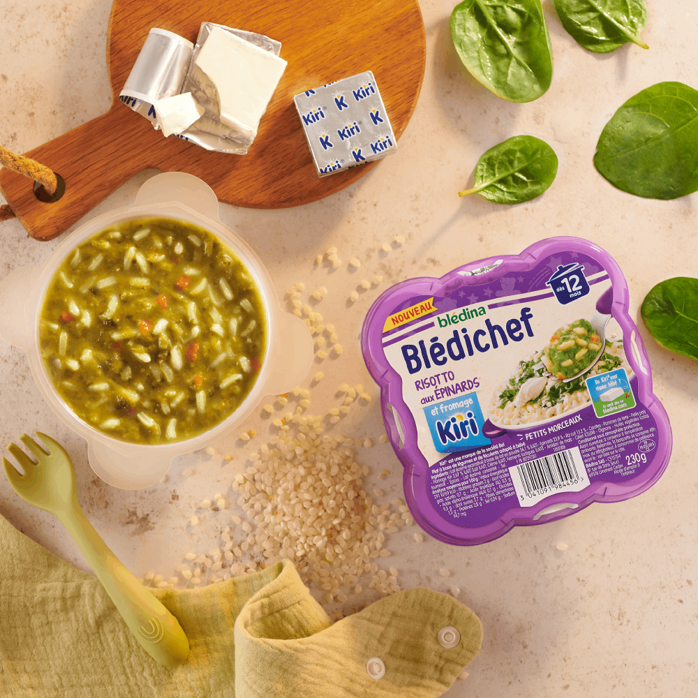 Blédichef - Risotto aux Epinards et fromage Kiri® - Lot x9