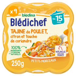 Blédichef - Tajine de Poulet, Citron et Touche de Coriandre - Lot x9