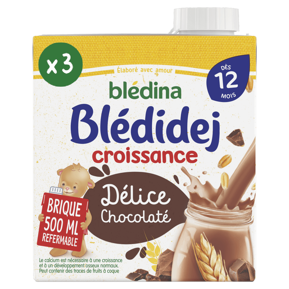 Blédidej Délice Biscuité Choco - lotx3 - Blédina - Dès 12 mois - Face