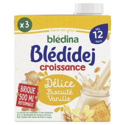 Blédidej - Délice Biscuité Vanille - Lot x3 - Blédina - Dès 12 mois - Face