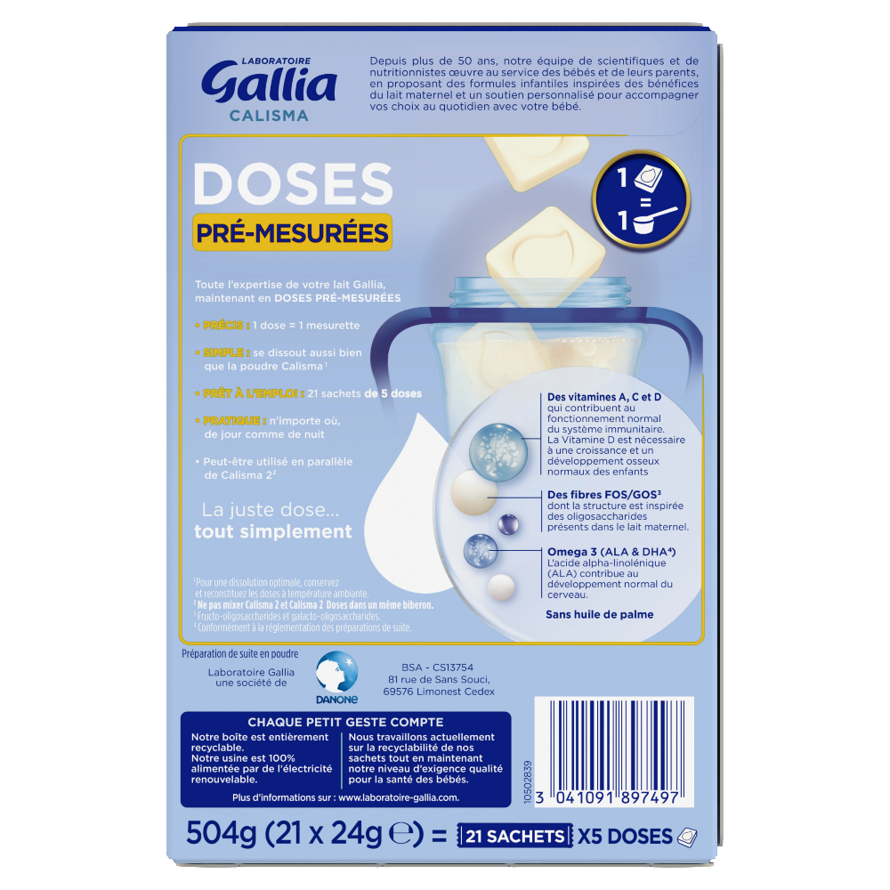 Calisma Pocket 2ème âge - Gallia - Dos