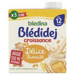 Blédidej - Délice Biscuité - Lot x3 - Blédina - Dès 12 mois - Face