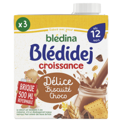 Blédidej - Délice Biscuité Choco - Lot x 3 - Blédina - Dès 12 mois - Face