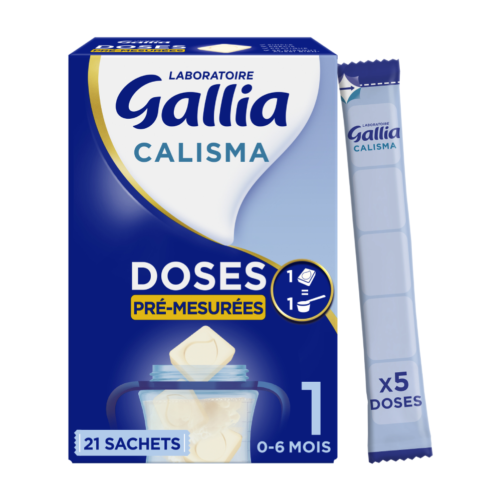 Doses Calisma Pré-mesurées 1er âge - Calisma Pocket 1er âge - 21 sachets de 5 doses prêtes à l'emploi - Lot x1 - Face